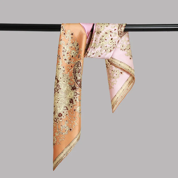 Женский шелковый шарф с принтом пейсли 90x90 см|real silk scarf|silk scarfsilk scarf women |