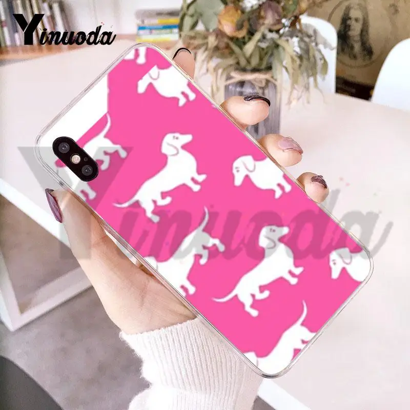 

Yinuoda Animals Dogs Dachshund Transparent Phone Cover Case for iPhone 8 7 6 6S Plus X 10 5 5S SE 5C XS XR11 11pro 11promax