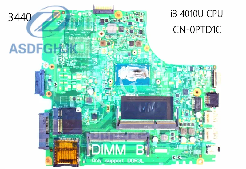 

For Dell Laptop Motherboard 3440 CN-0NJ6T0 NJ6T0 For series with I3-4010 CPU 100 Test ok