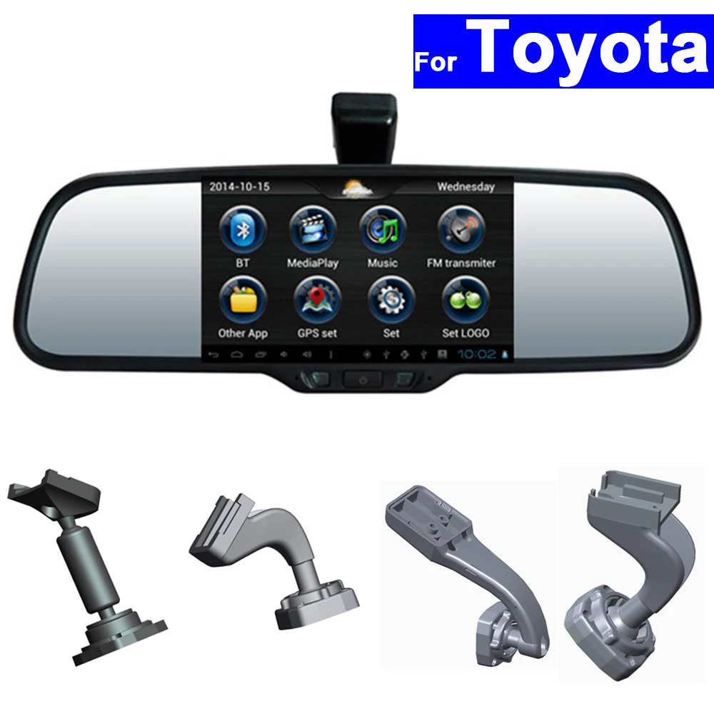 HD Автомобильное зеркало заднего вида DVR gps Bluetooth wifi для Toyota Corolla Camry Rav4 Prado Vios Lexus Highlander Android авто монитор