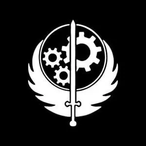 2 шт. черный/белый Brother of Steel Fallout белая виниловая наклейка для