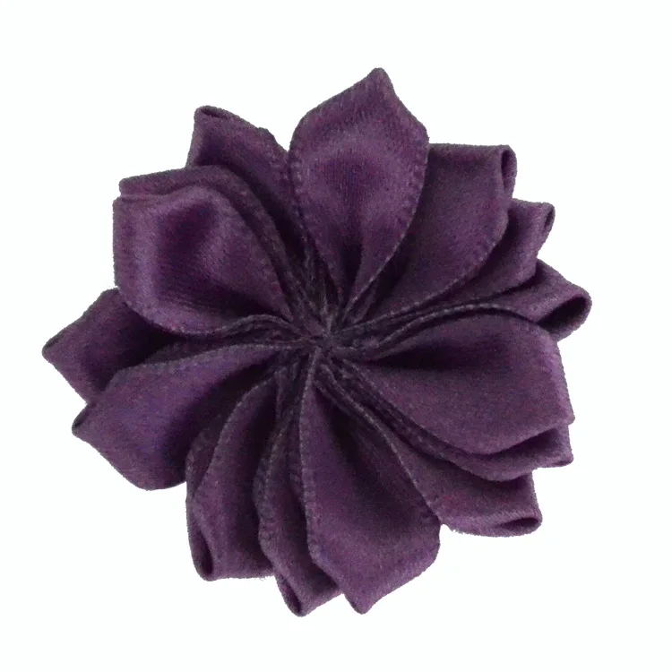 

1.6" 200pcs/lot 16 Petaled Rosette Satin Ribbon Flowers Used for Baby Girls Headband Hair Clips Diy Hair Accessories