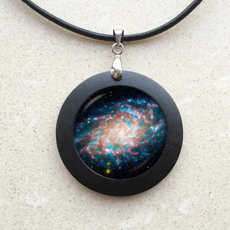 Черная Nebula Helix подвеска Nebula ювелирное изделие галактика рыба черное дерево ожерелье спиральная Туманность Созвездие Шарм Aquarius universe - Окраска металла: 19