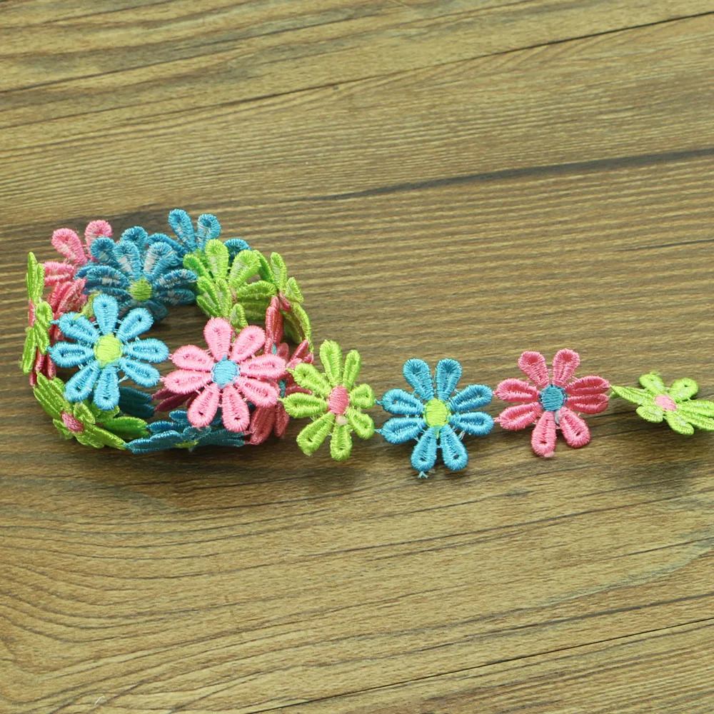 2 ярда полиэфирная линия ярких цветов шнурок с лентой для рукоделия ювелирные