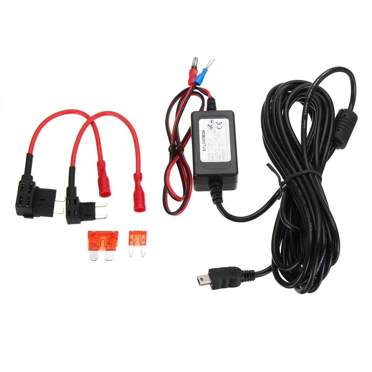 Автомобильный видеорегистратор Audew с жестким проводом, Комплект MINI USB для Nextbase, видеорегистратор, видеорегистратор с ACU/ACS проводами+ средний маленький держатель предохранителя