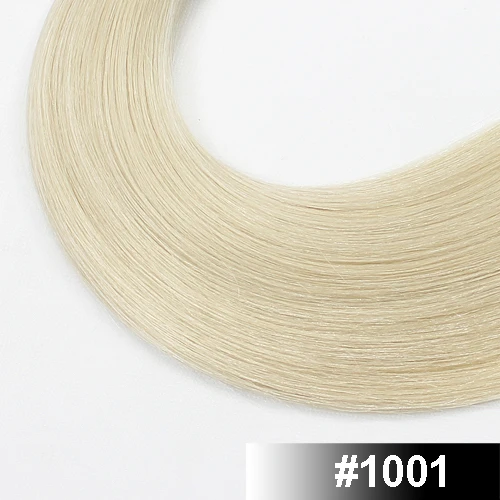 1001 FOREVER HAIR 100 г/шт. 20 дюймов Натуральные Человеческие вплетаемые волосы Remy, Натуральные Прямые Волосы для наращивания, пучок уток, платиновый блонд, пряди - Цвет: 1001