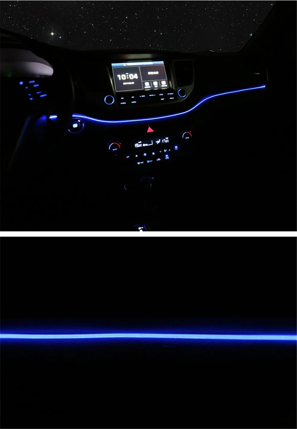 Светильник с приборной панелью для hyundai Tucson, светодиодный светильник с синей панелью для Tucson