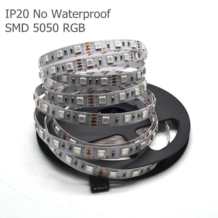 5 м/10 м/15 м/20 М 5050 RGB светодиодные полосы Набор IP20/IP65 Водонепроницаемый с 2,4G сенсорный экран RF пульт дистанционного управления+ 12 В адаптер питания