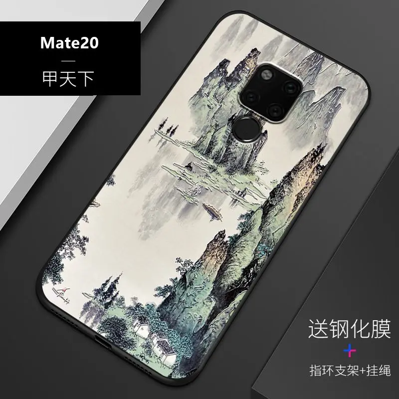 Рельефный Винтажный чехол в японском и Восточно азиатском стиле для Huawei mate 20 Pro с