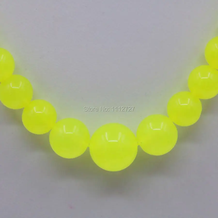 6 14 мм Ожерелье с башней серьги цепочки наборы ЛИМОННЫХ шариков из натурального