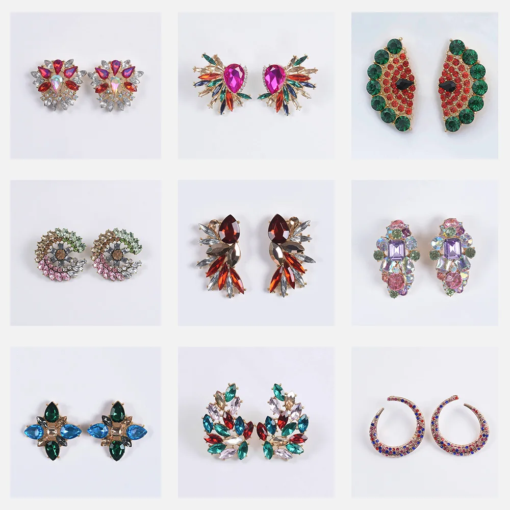 Новые массивные серьги Za для женщин геометрические Стразы винтажные большие