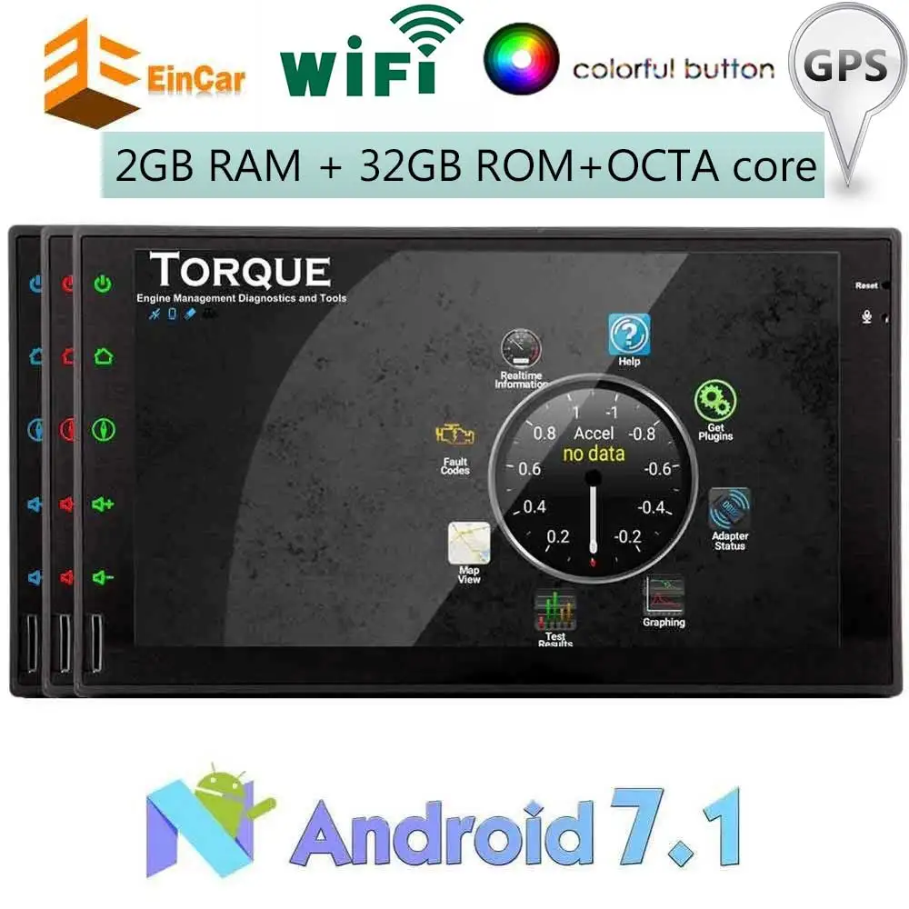 Eincar 2DIN Android 7 1 Авто Аудио сенсорный экран мультимедийный приемник Поддержка