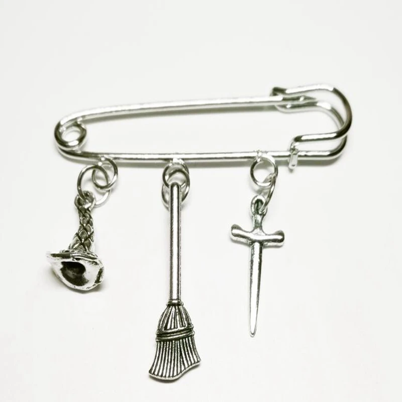 Новая модная метла меч шляпа ведьмы паганская Мини Милая брошь очаровательная