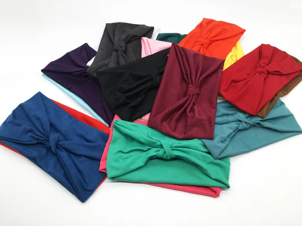 Широкими однотонными Отделка: пэтчворк Хлопок Спортивный повязка на голову для