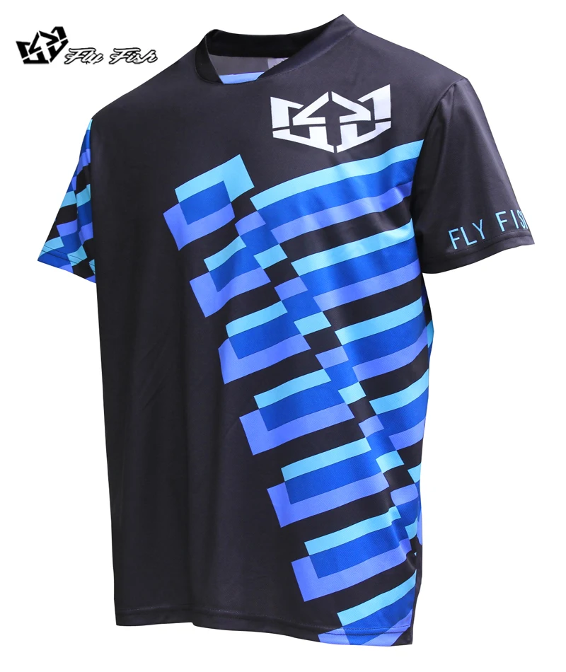 

2018 FLY FISH RACING Short Sleeve Downhill Jersey Mountain Bike T-shirt MTB DH Maillot Bicycle Shirt Uniform Cycling Clothing