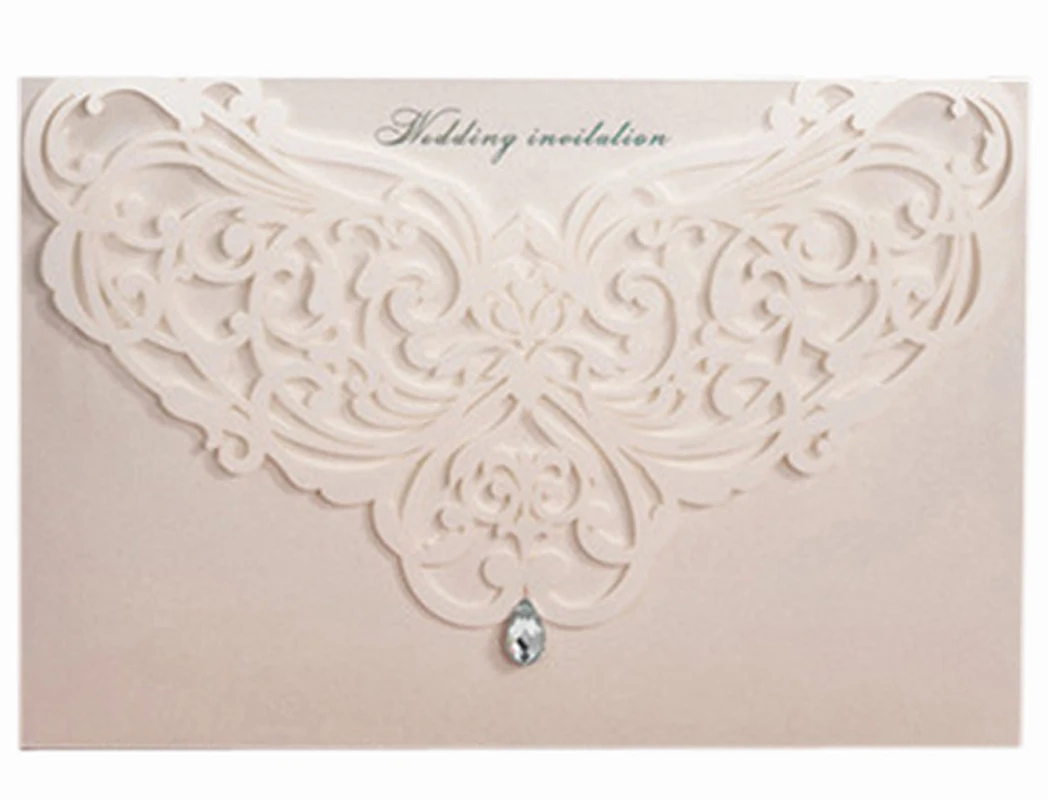 50 шт. Китайский классический красный и белый лазерный разрез свадебные