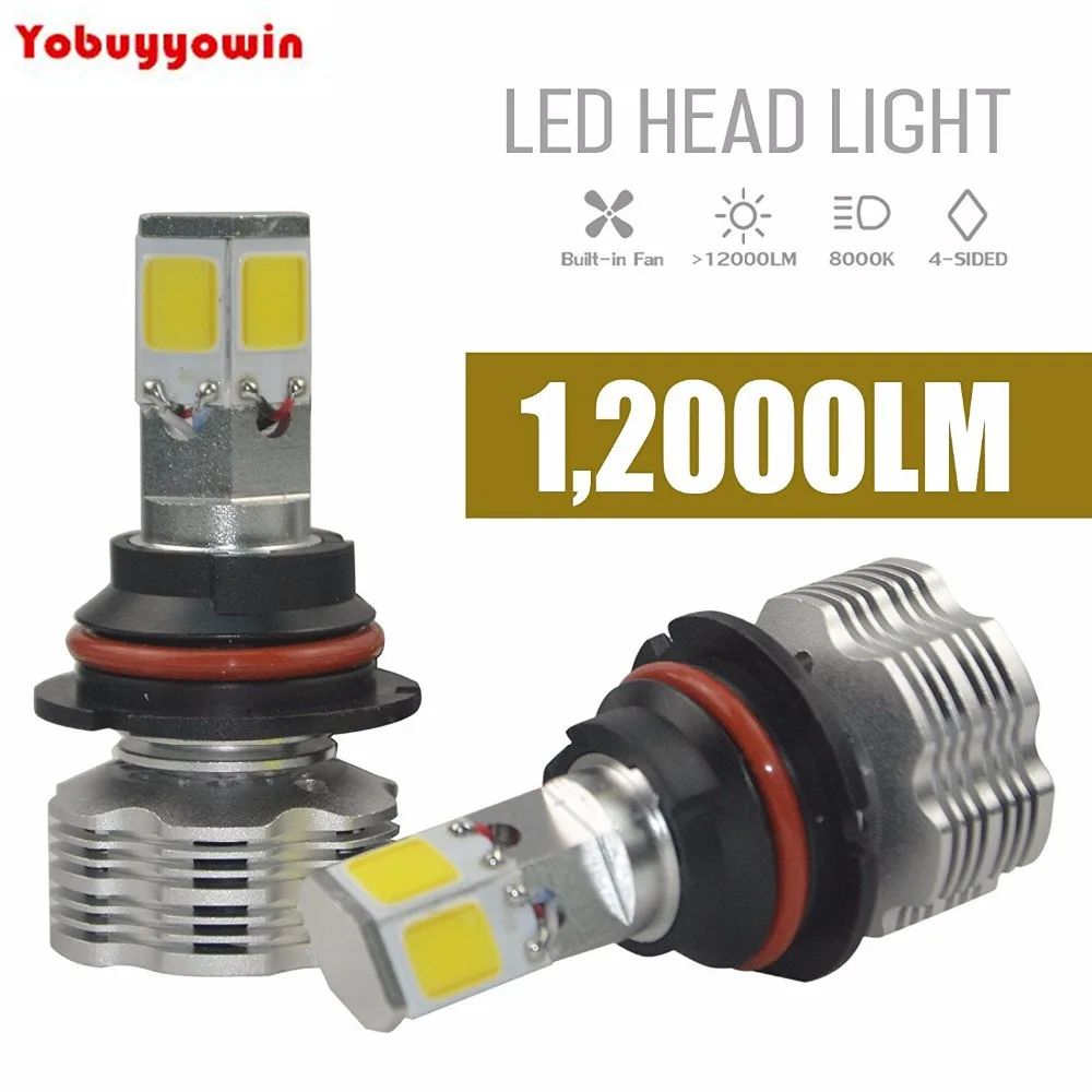 Бесплатная доставка Пара 9007/HB5 120 Вт 12000Lm/пара 6000K белый светодиодный головной