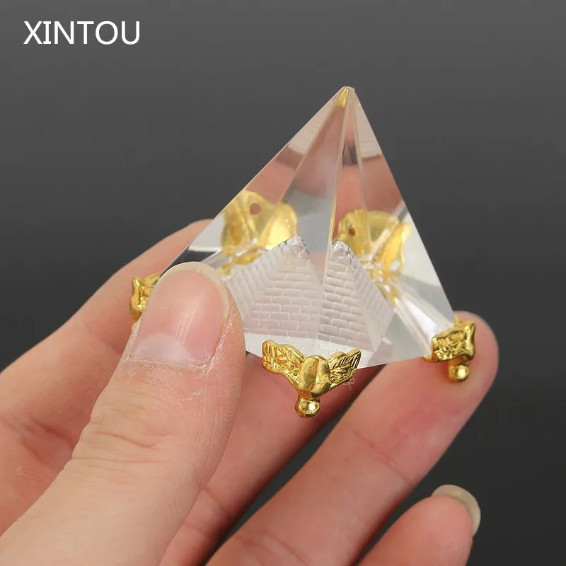 XINTOU энергетическая исцеляющая Хрустальная пирамида из египта модель фэн шуй