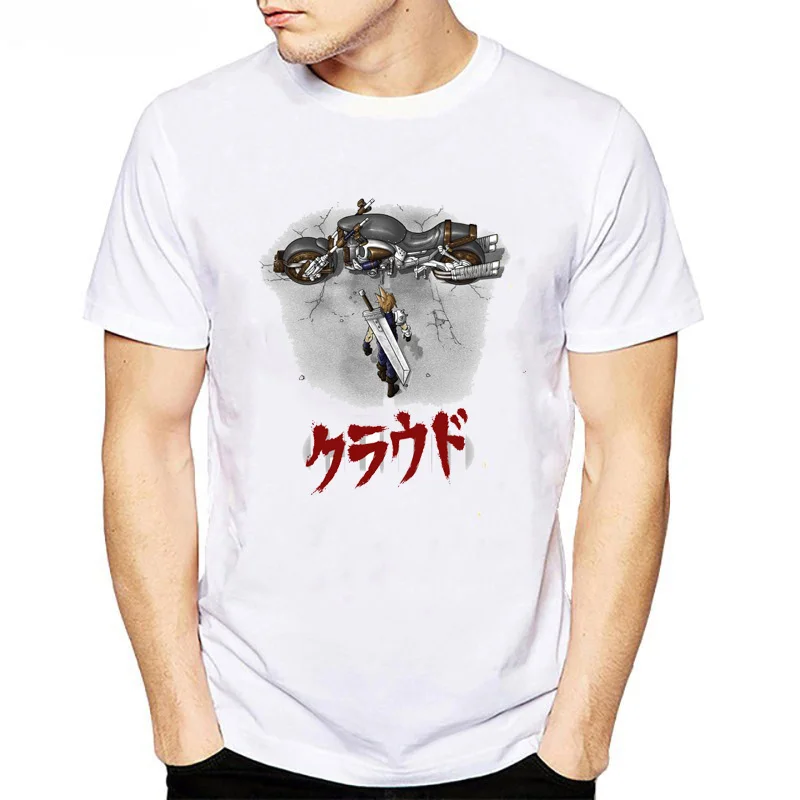 Летняя футболка мужская Akira синтвейв harajuku уличная camisetas hombre забавная Футболка
