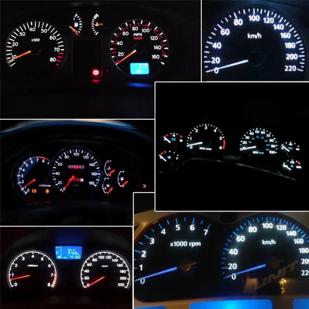 LaLeyenda 10 шт., 24 В, 12 В, T5 светодиодный, 17, 37, 73, 74 SMD 5050, Автомобильный светодиодный светильник, приборная панель, лампа, 12 В, белый, синий, красный, желтый