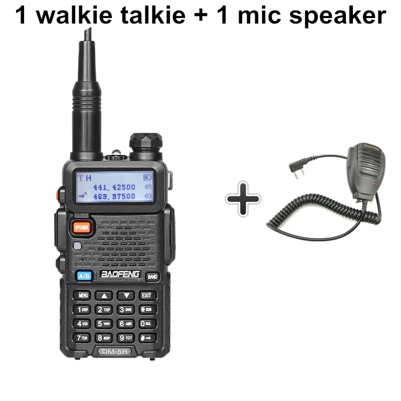 Add a mic speaker Baofeng DM-5R Tier1 Tier2 повторитель цифровой рации DMR двухдиапазонный DM 5R Dual Time slot двухстороннее радио DM5R радио Comunicador - Цвет: Add a mic speaker