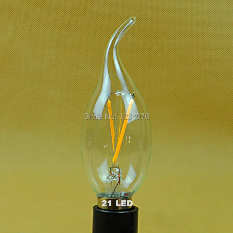 Лидер продаж светодиодный НКА светодиодная лампа накаливания 2 Вт 4 C35 переменный