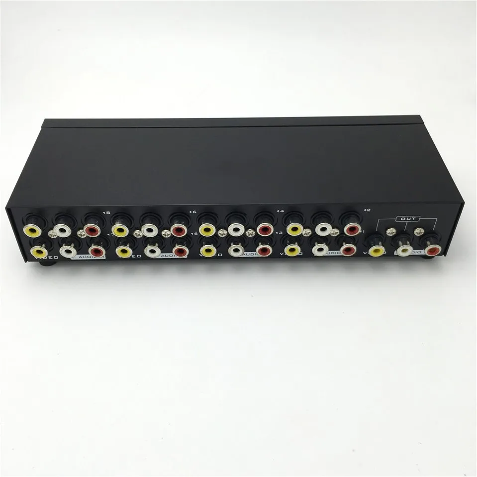 Smileango 8 портов композитный 3 RCA Видео Аудио AV Переключатель коробка селектор 8 в 1 из 8x1 для HDTV ЖК-проектор DVD