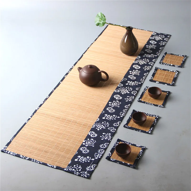 Ретро бамбуковые подстаканники ручной работы коврики для стола кунг-фу чайные