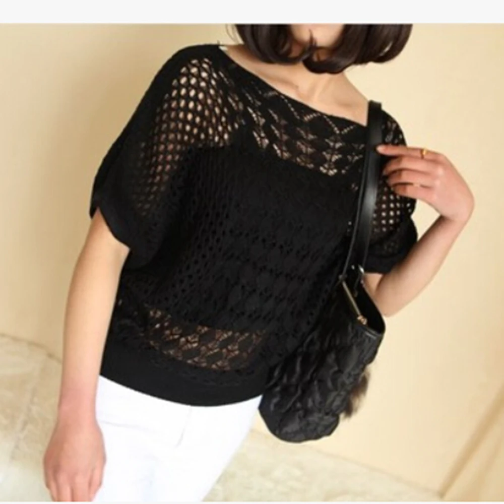 Новый 2016 мода женская одежда конфеты цвета свободной женщины с крючком вязаная