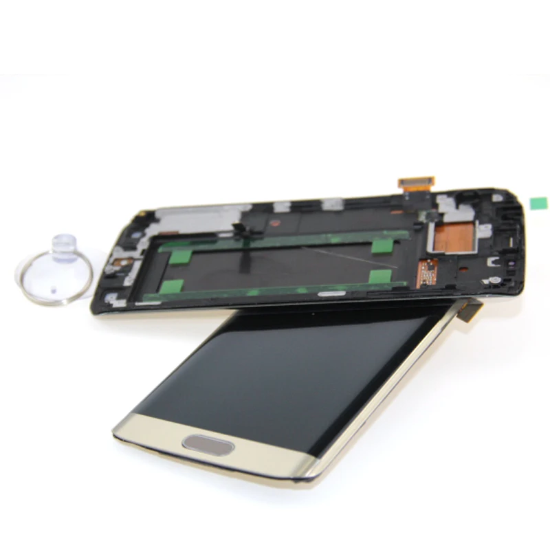 Для Samsung Galaxy S6 Edge LCD G925 G925F SM-G925F дисплей сенсорный экран дигитайзер сборка с рамкой