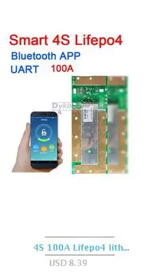 4S 100A Lifepo4 литий-железо-фосфат смарт-BMS плата защиты батареи w баланс Bluetooth приложение UART программное обеспечение монитор