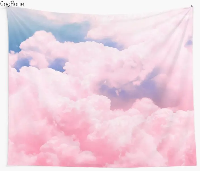Candy Sky Pink Wall Tapestry Cover Beach Towel Throw Blanket Picnic Yoga Mat Home Decoration