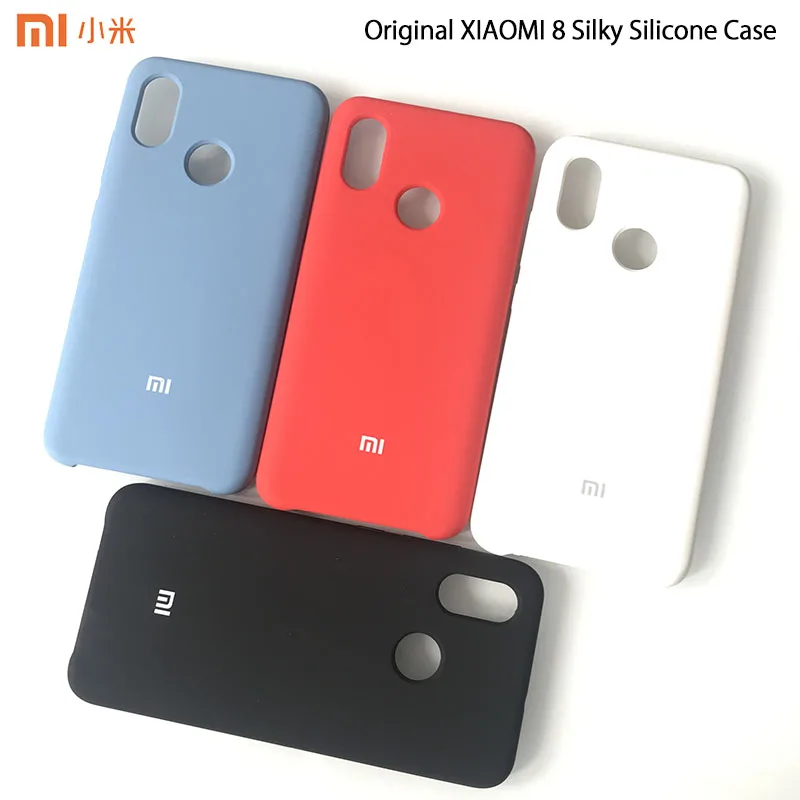 For Xiaomi Mi 8 Liquid Silicone Phone Cover Case UltralThin Silky Soft Touch Finished 10pcs/lot | Мобильные телефоны и