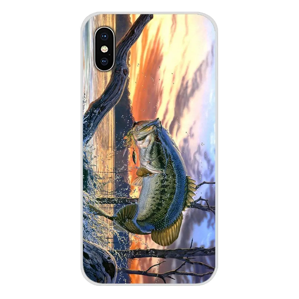 Для Huawei P Smart Mate Honor 7A 7C 8C 8x 9 P10 P20 Lite Pro Plus прозрачный мягкий чехол для окуня рыбалки