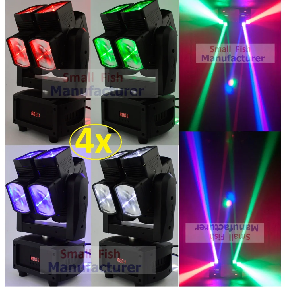 4 шт./партия американский диджей уникальный двухосевой светодиодный движущийся