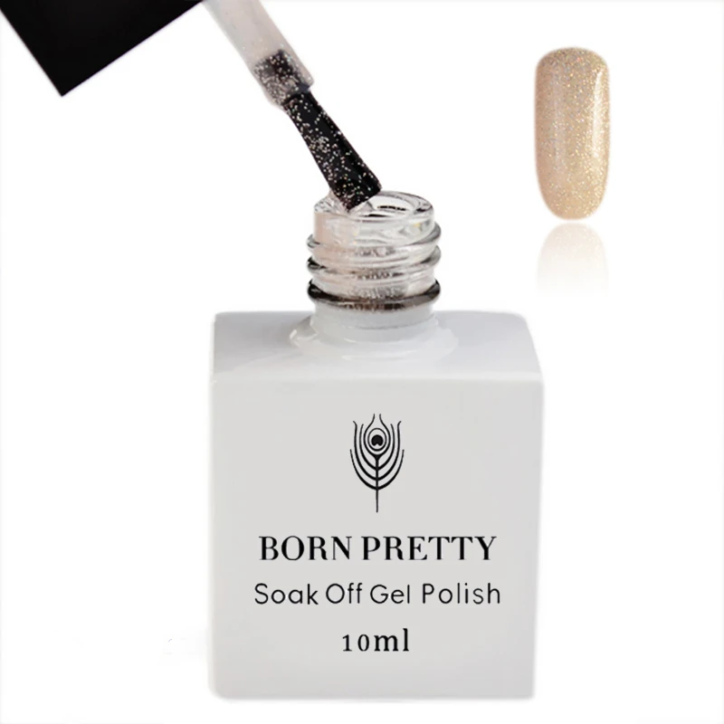 10 мл Born Pretty бежевый Гель лак для ногтей Блестящий клей УФ гель отмачиваемый