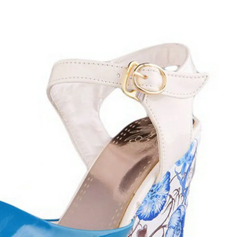 ESVEVA/женские туфли-лодочки элегантные женские сандалии на высокой танкетке с