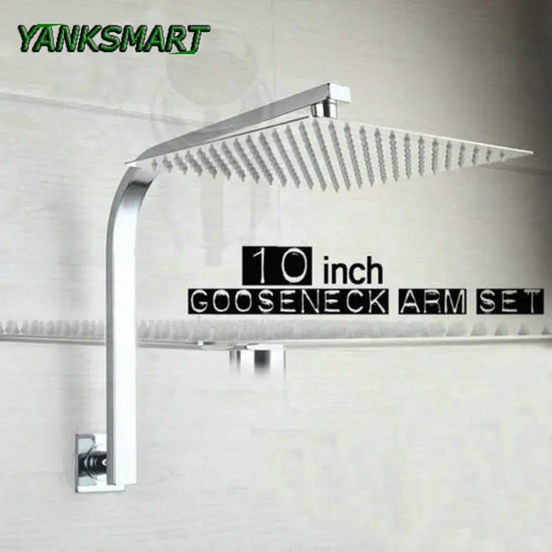 YANKSMART AU 8 &quot10&quot 12 &quotванная комната настенный квадратный дождевик из нержавеющей