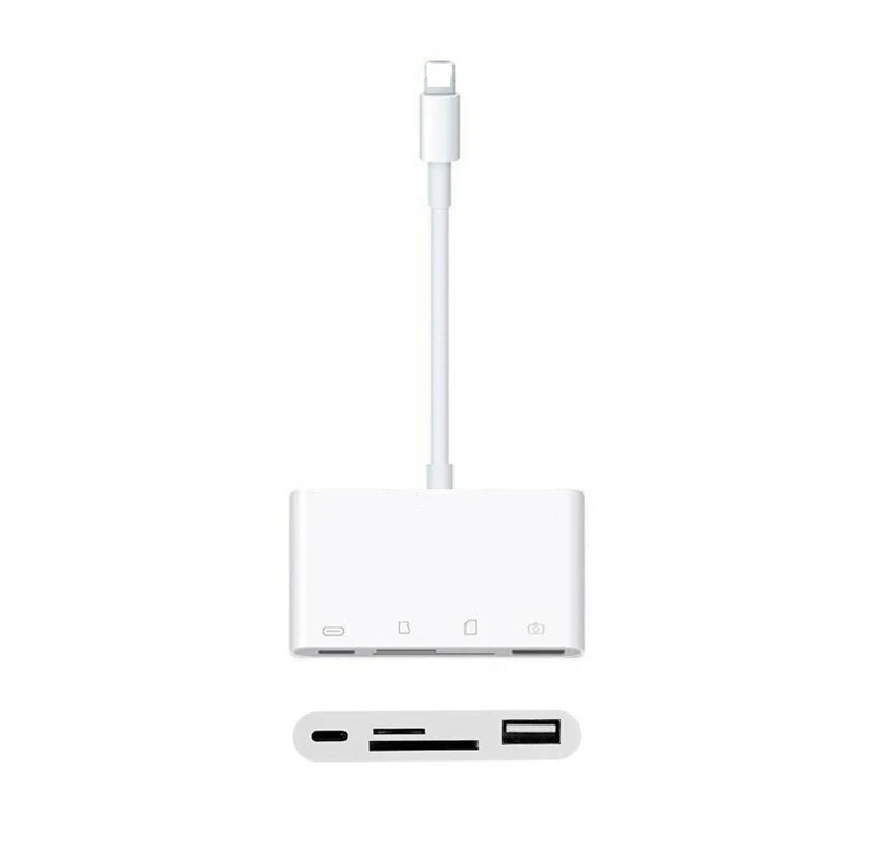 iOS 4in1 NK108L Тип C iOS кард-ридер OTG USB камера соединительный комплект для iPhone XS MAX XR iPad Pro MacBook адаптер для телефона SD TF карта писатель - Цвет: iOS 4in1 NK108L