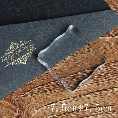 75x75x10mm Мульти-Размер Аксессуары для печатей силиконовые прозрачные транспонтантные штампы декор для альбома/фото, скрапбукинг и наклейки для стемпинга листов - Цвет: 75x75x10mm