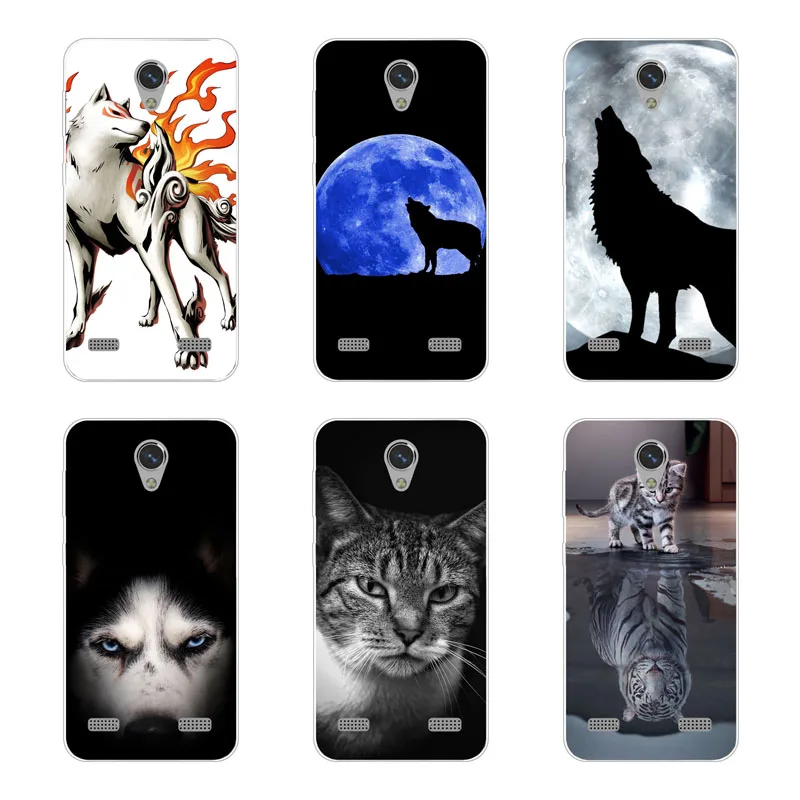 For zte blade A520 Case Silicon Wolf beast Painting Soft TPU Back Cover for BA520 Protect Phone cases shell |