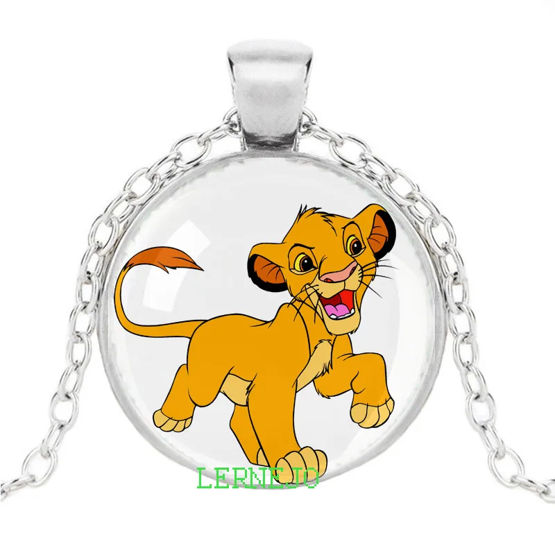 4 Simba The Lion King badge Pendant jewelry necklace rey leon le roi lion simba baby necklace for Kids jewelry - Окраска металла: 4