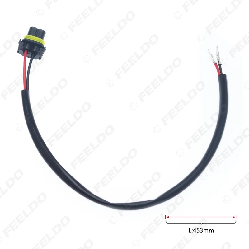 FEELDO 1 шт. комплекты автомобильных H11-Pin 9005/9006 Женский Кабель питания HID