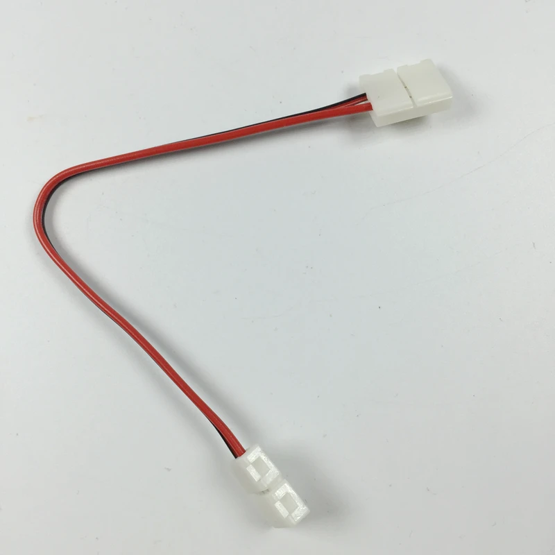 100pcs/lot 8mm 2 pin led strip connector for 3528 strips extension cable wire accessories both end with | Обустройство дома