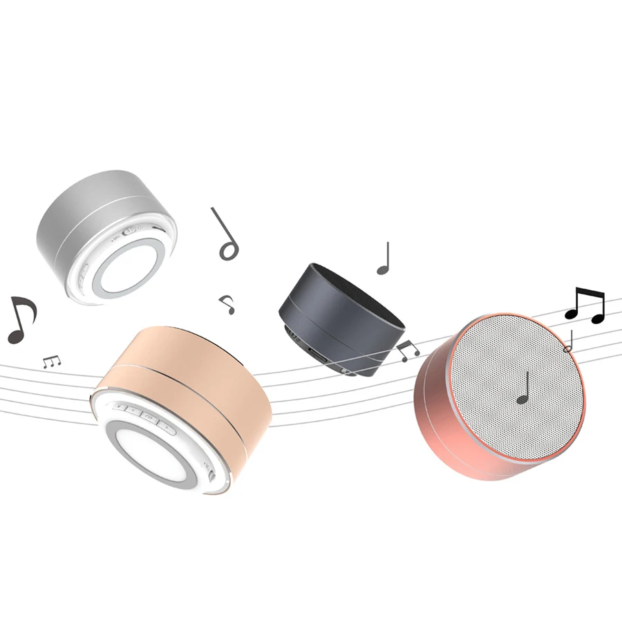 Мини портативный металлический Bluetooth динамик A10 с микрофоном супер бас сабвуфер