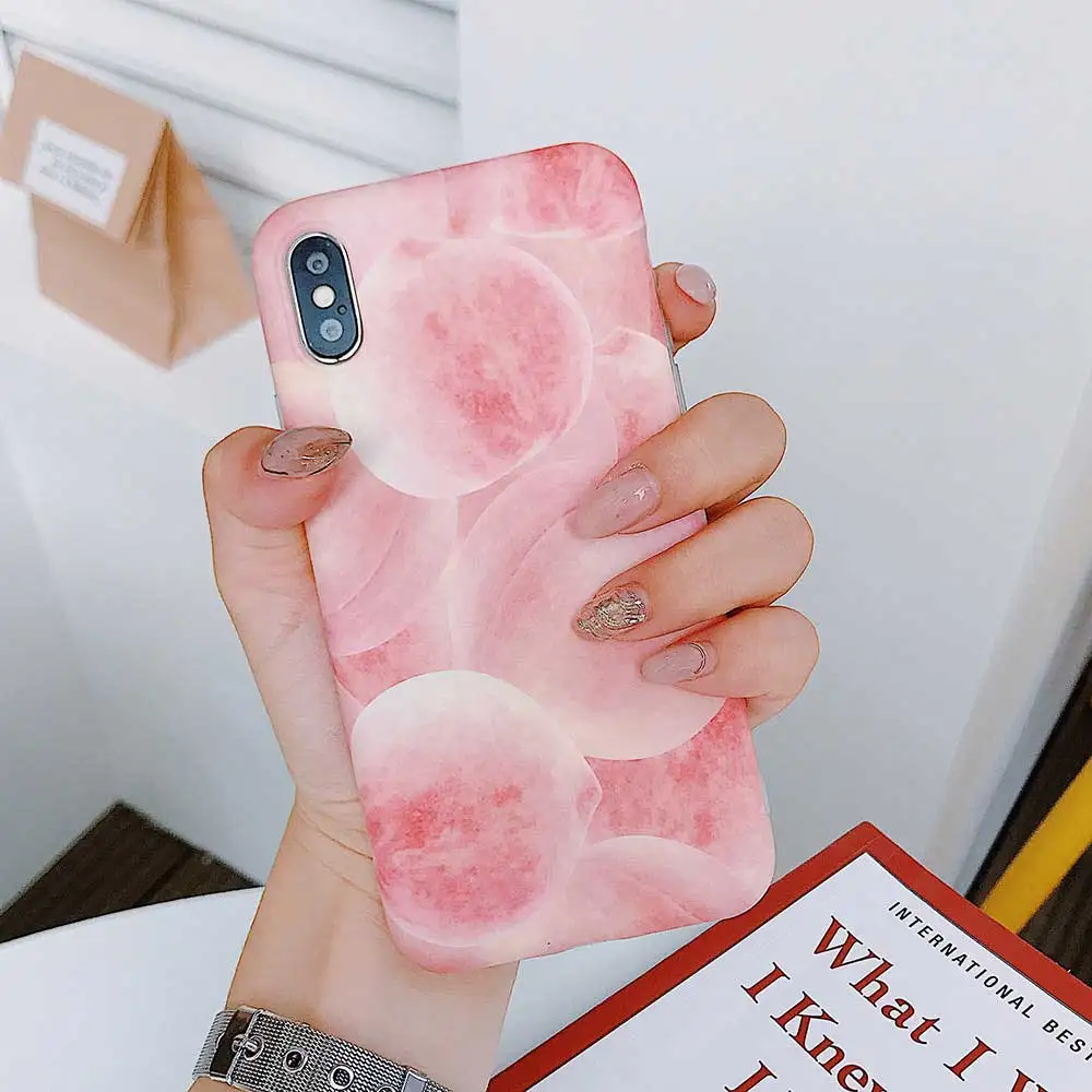 Boucho мультфильм плоды персика чехол для iPhone X XR XS Max 8 плюс 7 plus 6 S модные чехлы |