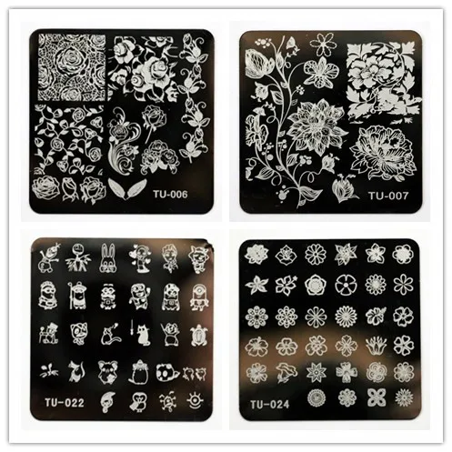 Трафареты для ногтей 1 шт. трафареты стальных полировки серия Tu Tu001-024 | Красота и