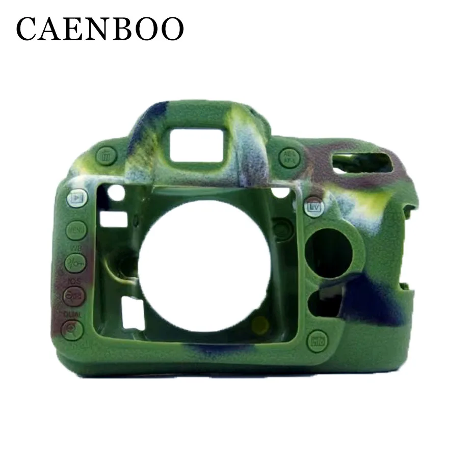 Camouflage CAENBOO Камера сумка Мягкий чехол из силикона и резины Камера чехол для линз для фотоаппаратов nicon D90 Камера s тела Чехол камуфляж кожи Черный D90 - Цвет: Camouflage