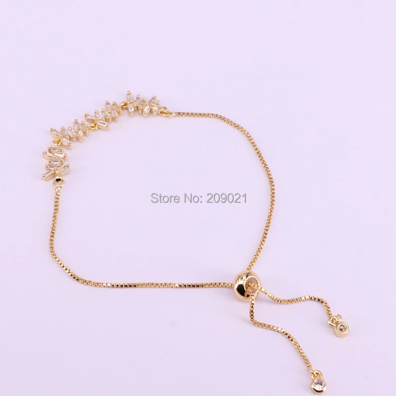 10Pcs Fashion Micro Pave Crystal Long Connector Bracelet For Women Adjustable Bracelets Jewelry | Украшения и аксессуары