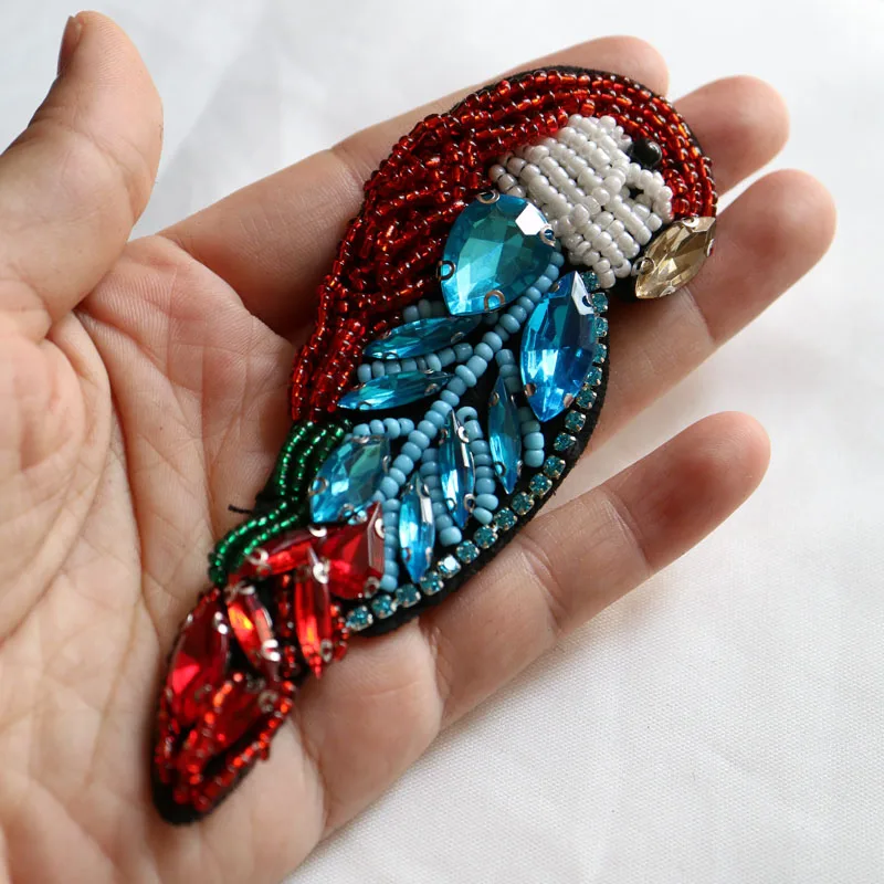 1 шт. нашивки ручной работы с вышитыми листьями и птицами для одежды сделай сам